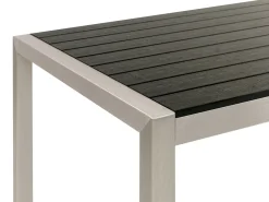 Set da pranzo da giardino 6 posti VERNIO Nero/Argento