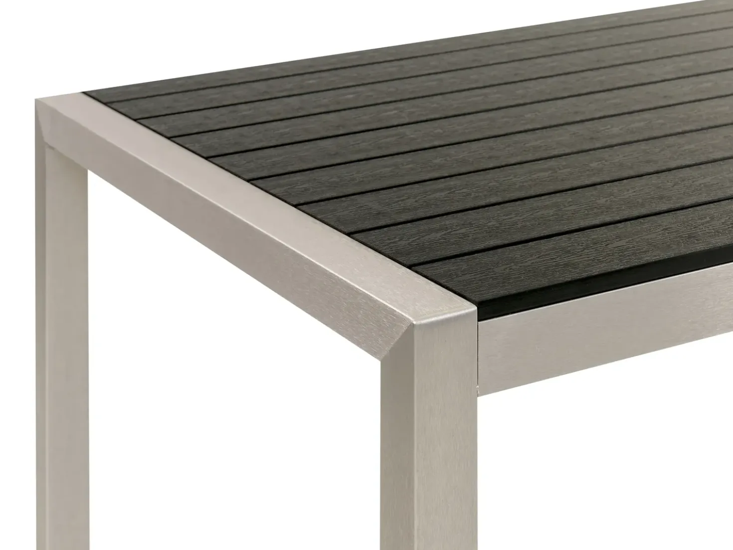 Set da pranzo da giardino 6 posti VERNIO Nero/Argento