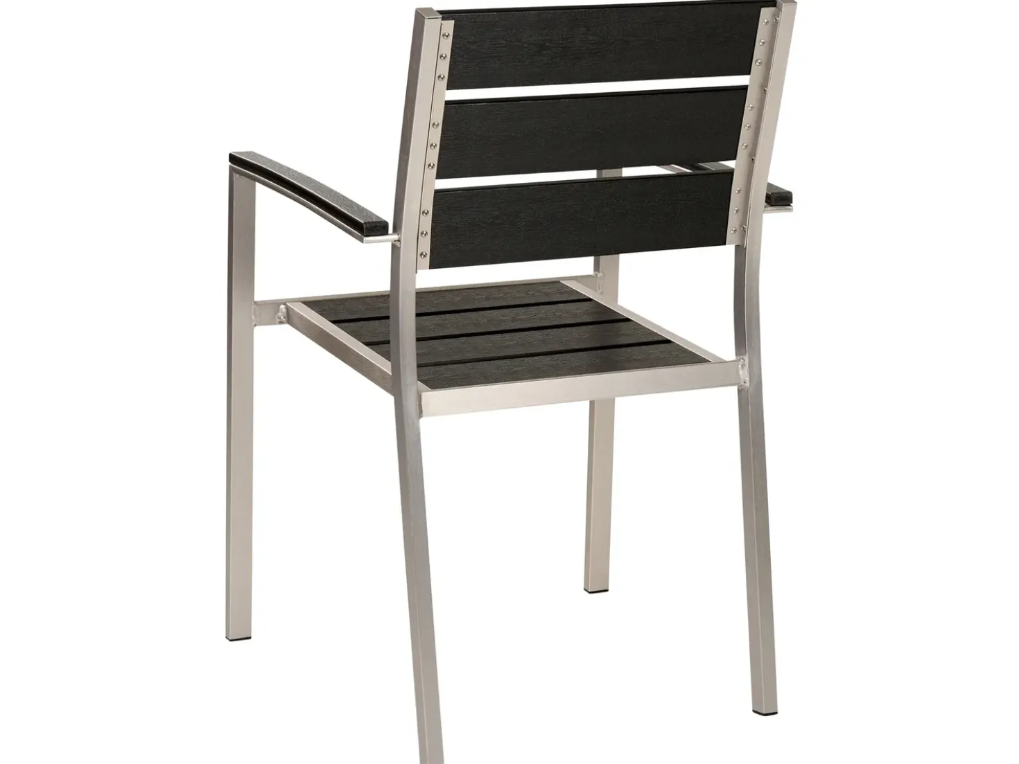 Set da pranzo da giardino 6 posti VERNIO Nero/Argento
