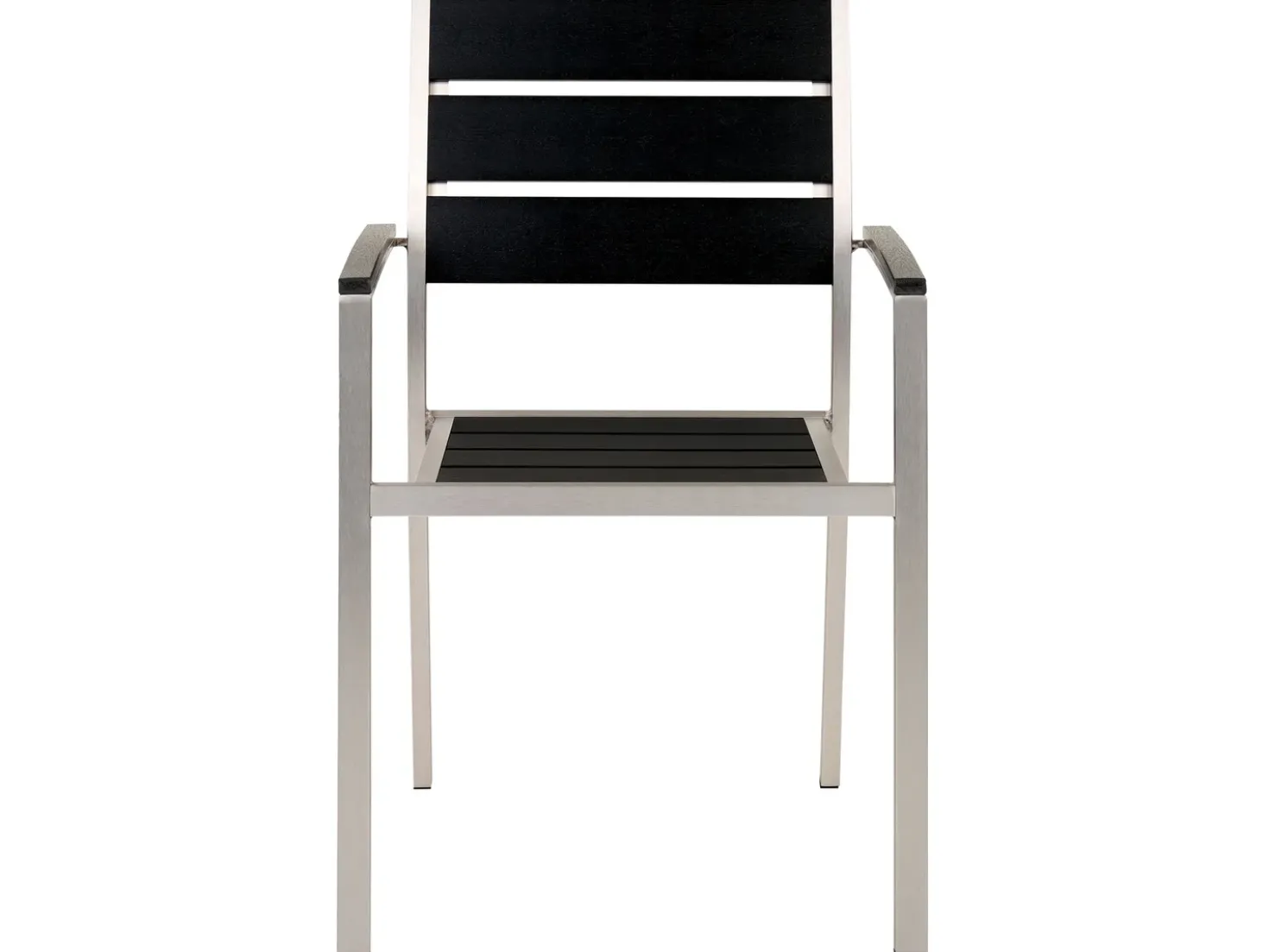 Set da pranzo da giardino 6 posti VERNIO Nero/Argento