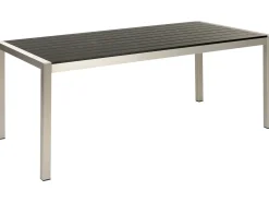 Set da pranzo da giardino 6 posti VERNIO Nero/Argento
