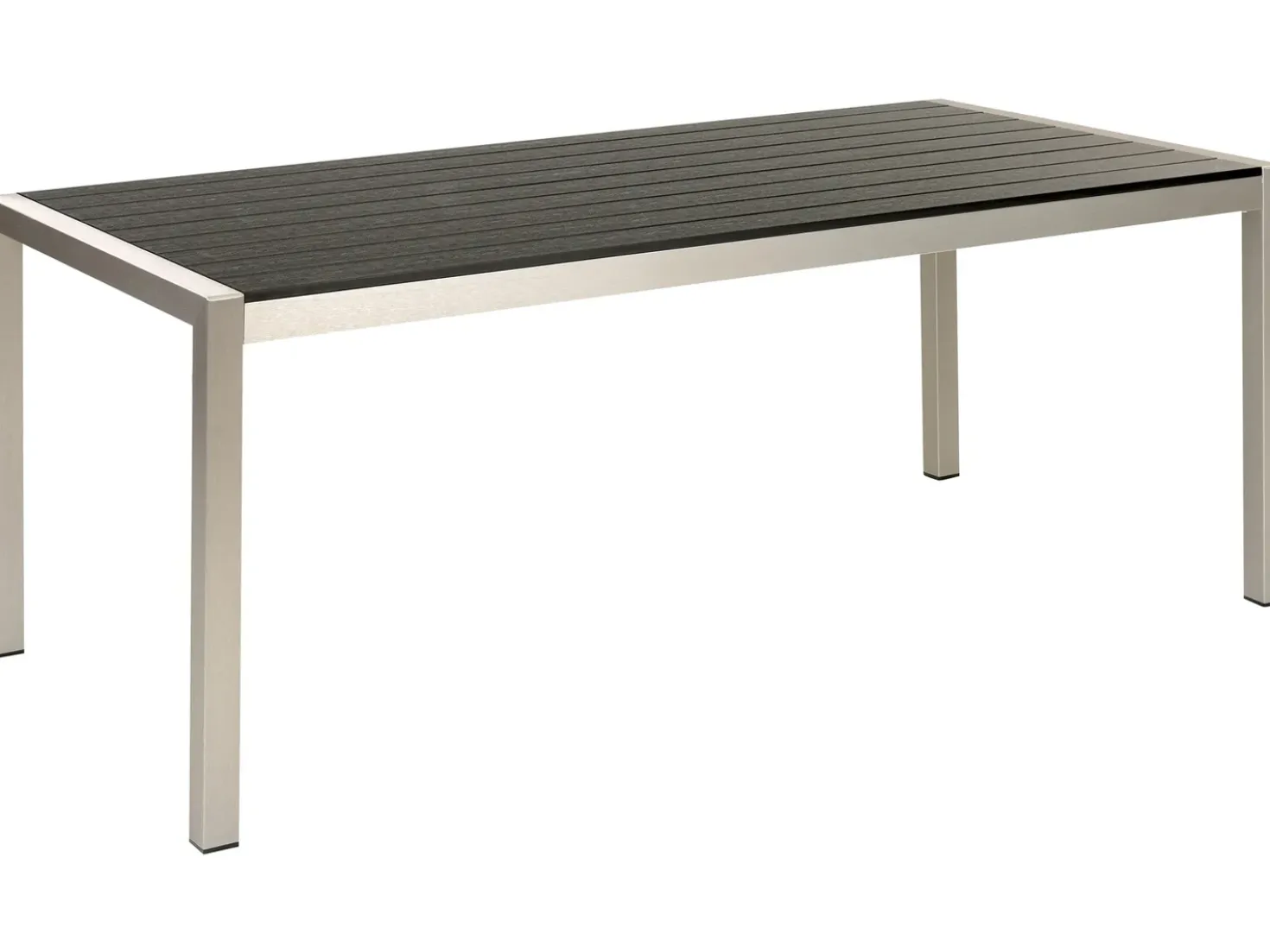 Set da pranzo da giardino 6 posti VERNIO Nero/Argento