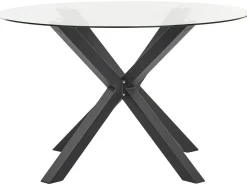Set da pranzo da giardino 4 posti MALETTO/BUSSETO Vetro Nero