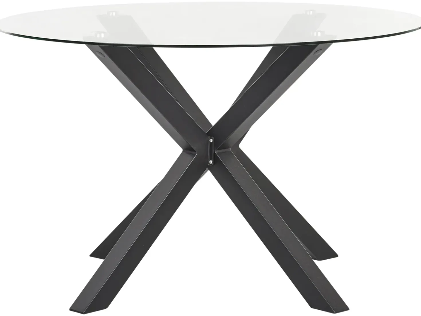 Set da pranzo da giardino 4 posti MALETTO/BUSSETO Vetro Nero