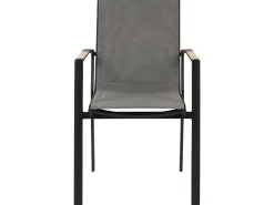 Set da pranzo da giardino 4 posti MALETTO/BUSSETO Vetro Nero
