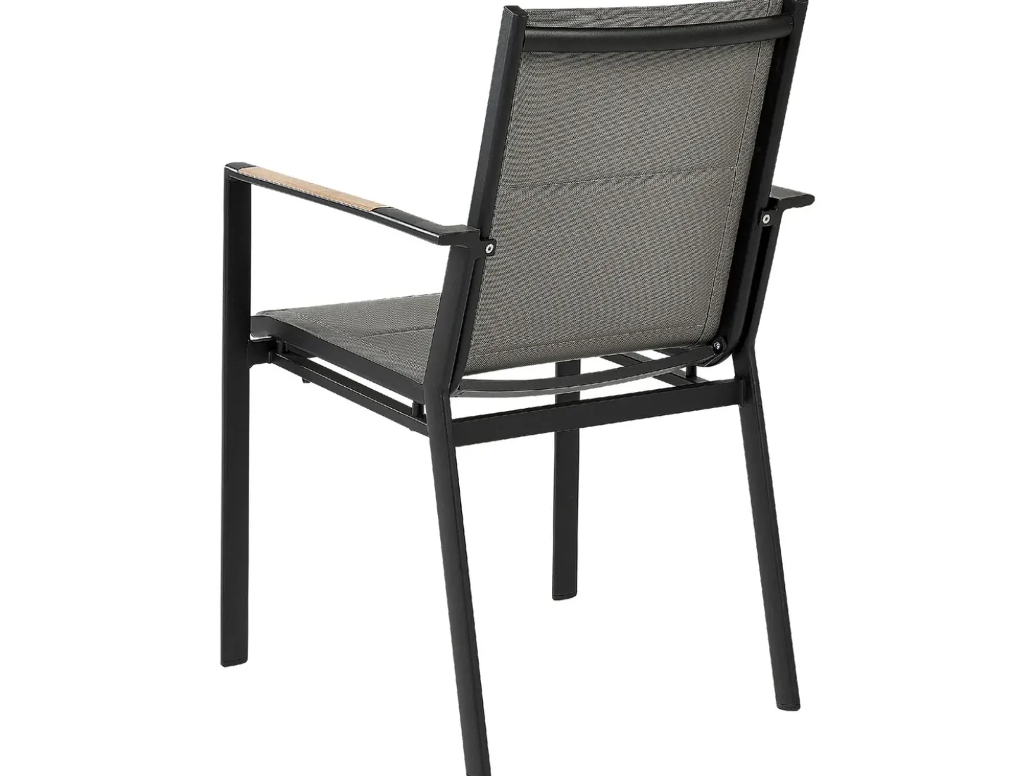 Set da pranzo da giardino 4 posti MALETTO/BUSSETO Vetro Nero