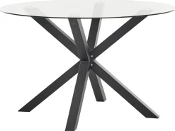 Set da pranzo da giardino 4 posti MALETTO/BUSSETO Vetro Nero