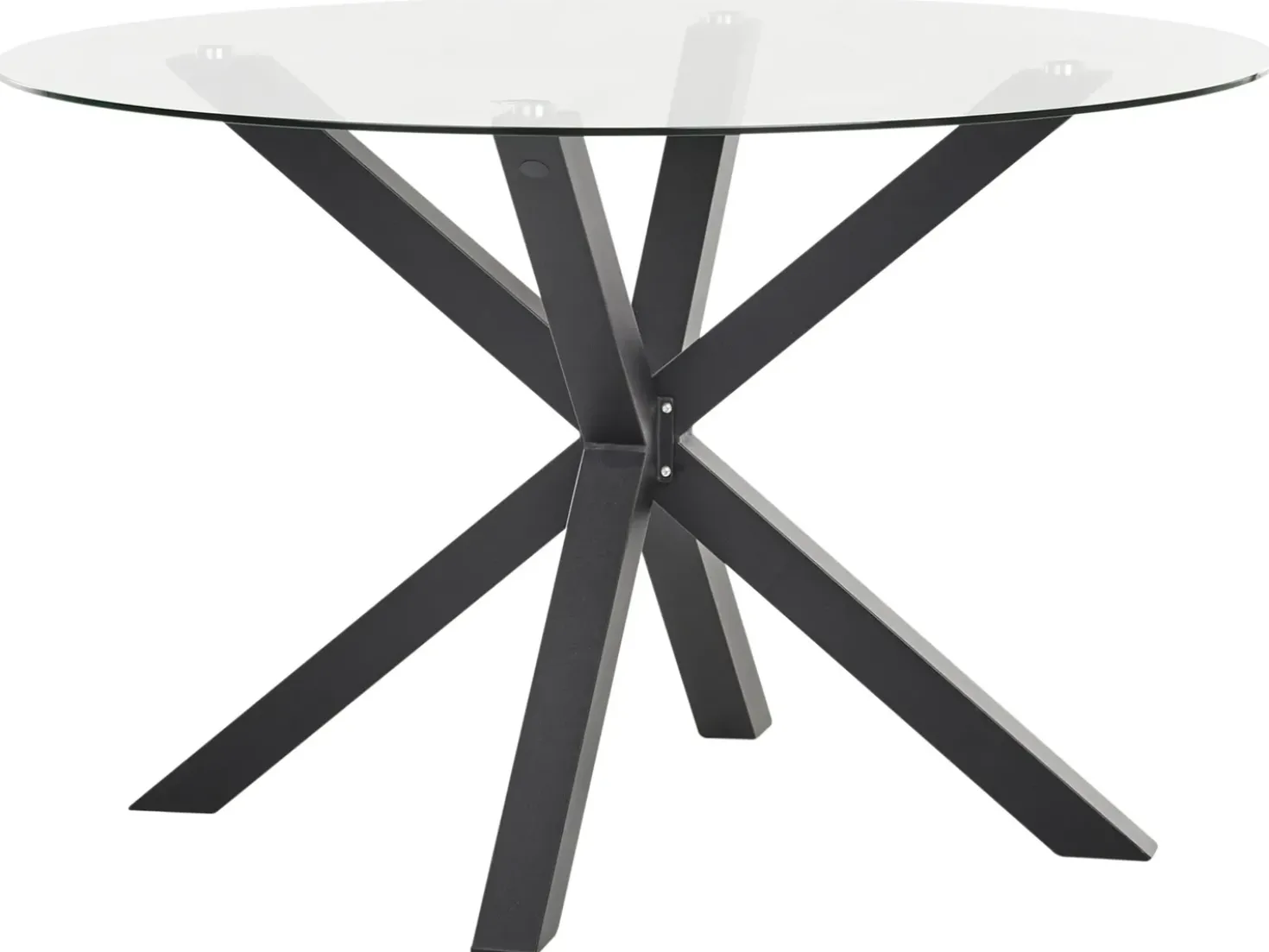 Set da pranzo da giardino 4 posti MALETTO/BUSSETO Vetro Nero