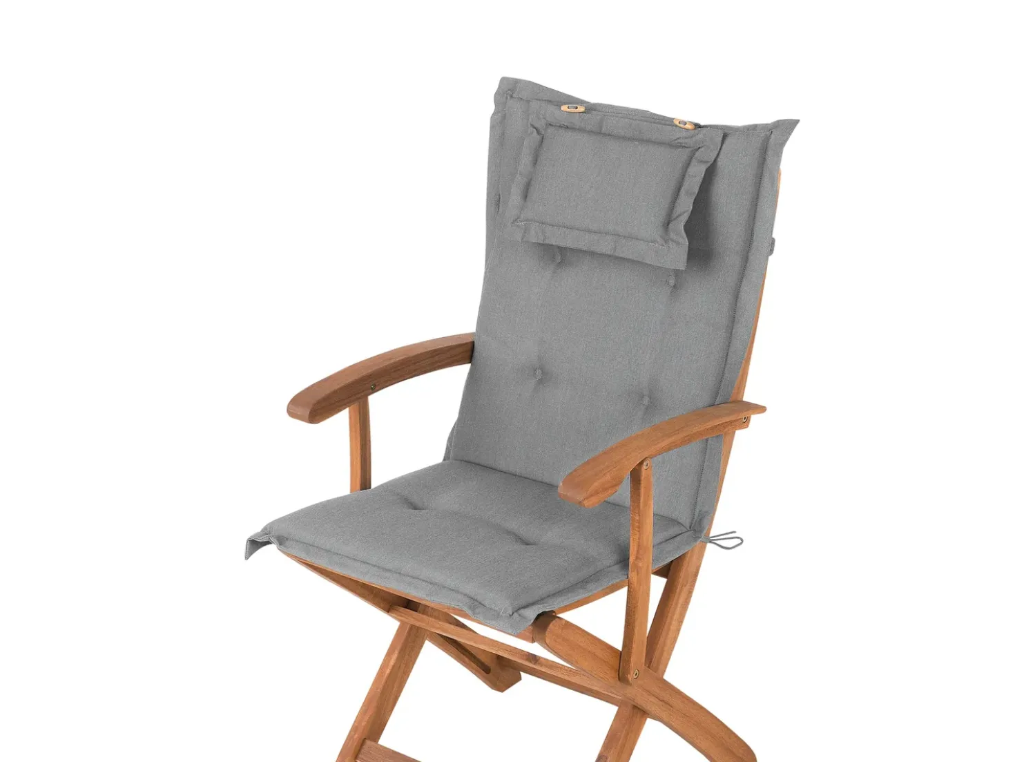 Set da pranzo da giardino 8 posti MAUI con cuscini Legno d'acacia Grigio