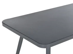 Set da pranzo da giardino 4 posti LIPARI con cuscini Metallo Grigio