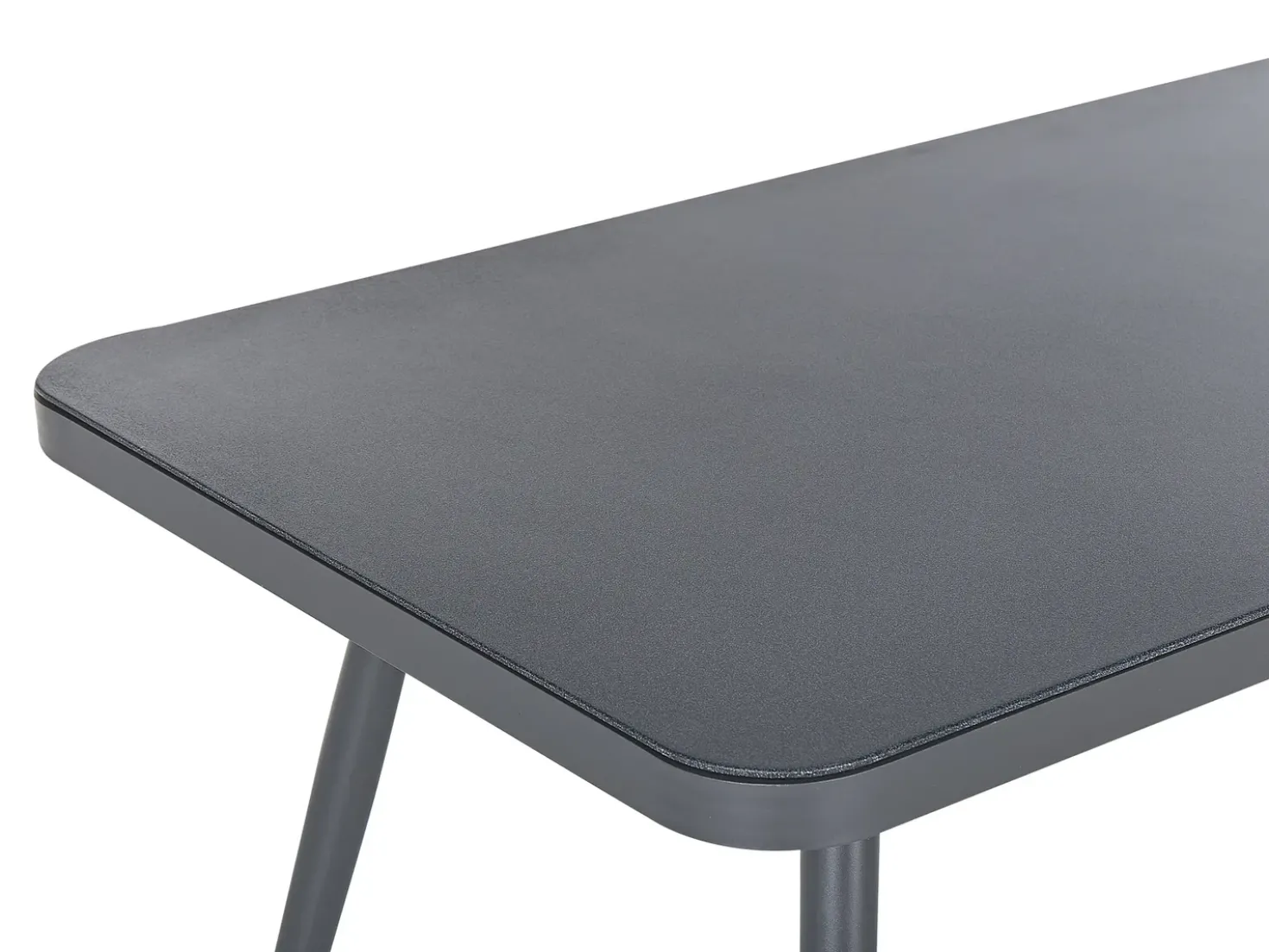 Set da pranzo da giardino 4 posti LIPARI con cuscini Metallo Grigio