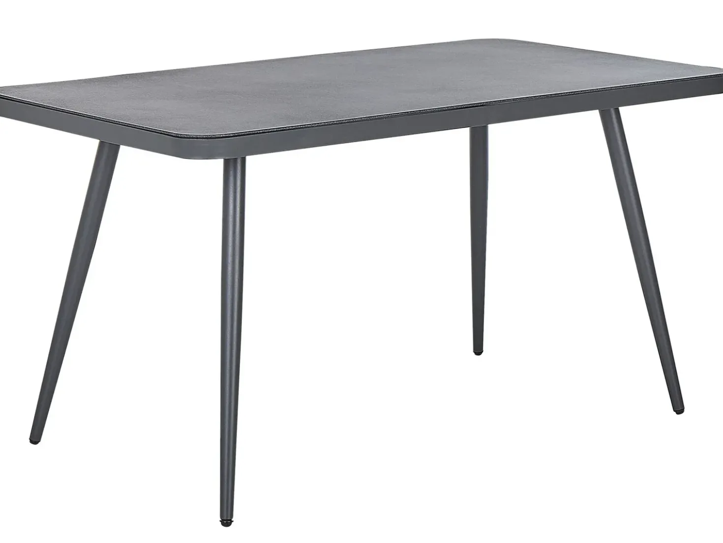Set da pranzo da giardino 4 posti LIPARI con cuscini Metallo Grigio