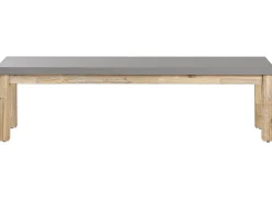 Set da pranzo da giardino con panche 6 posti OSTUNI Cemento Grigio
