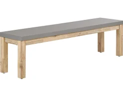 Set da pranzo da giardino con panche 6 posti OSTUNI Cemento Grigio
