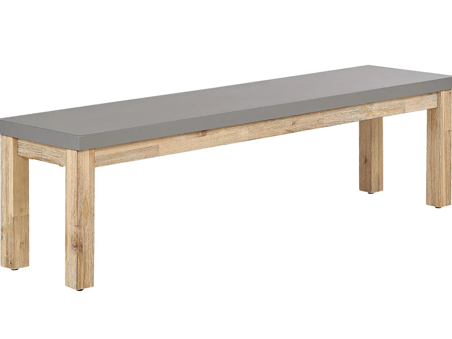 Set da pranzo da giardino con panche 6 posti OSTUNI Cemento Grigio