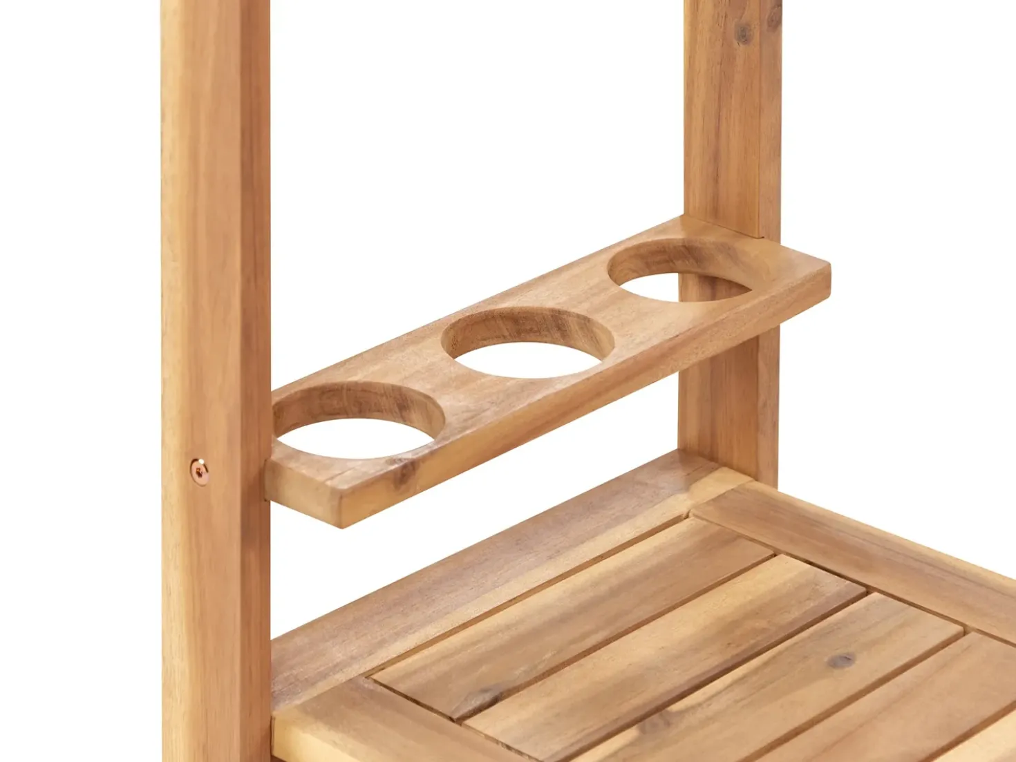 Set da pranzo da giardino con carrello 6 posti SASSARI II Legno di acacia certificato Marrone chiaro