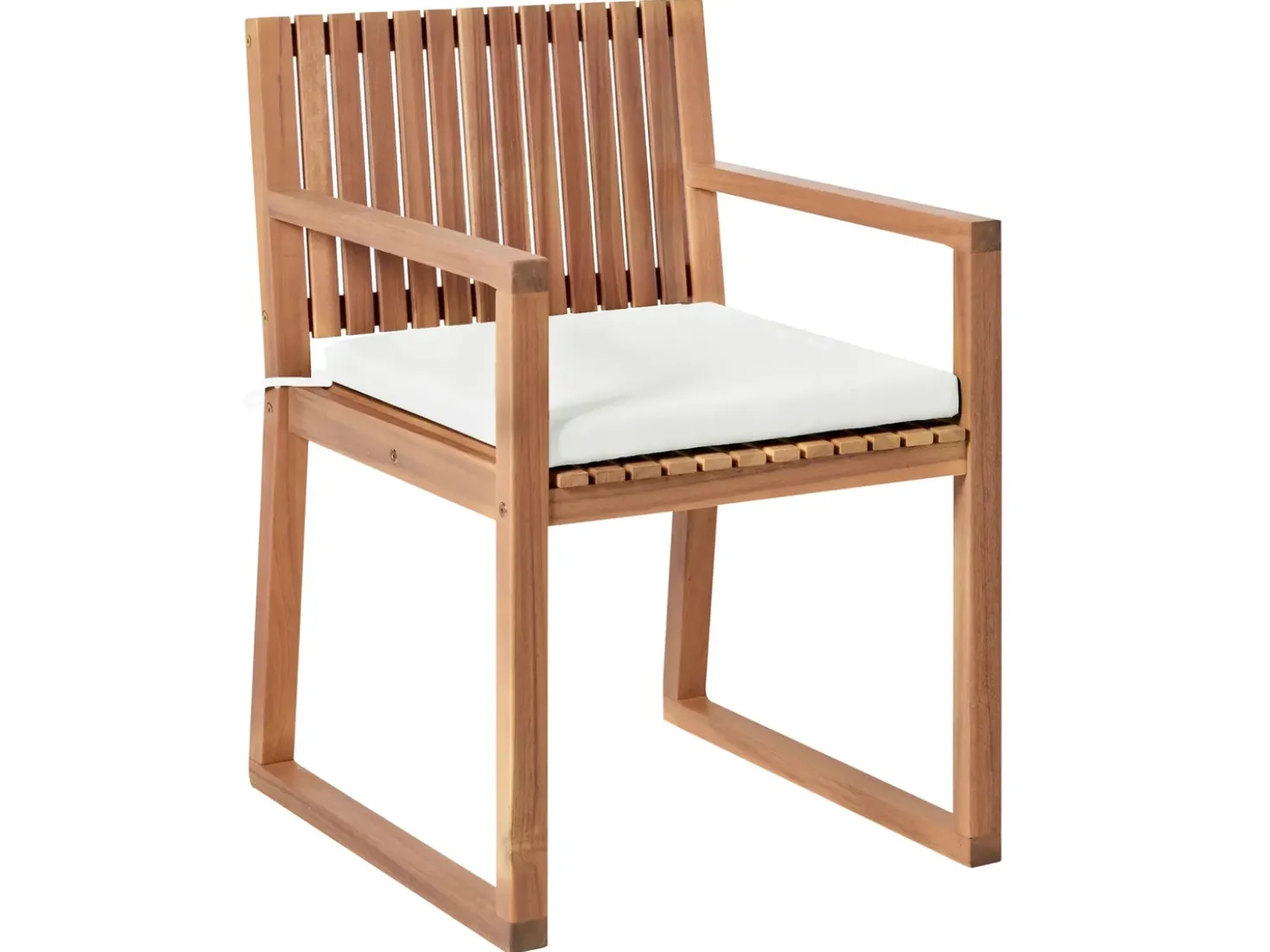 Set da pranzo da giardino 8 posti SASSARI II PREMIUM Legno di acacia certificato Bianco sporco