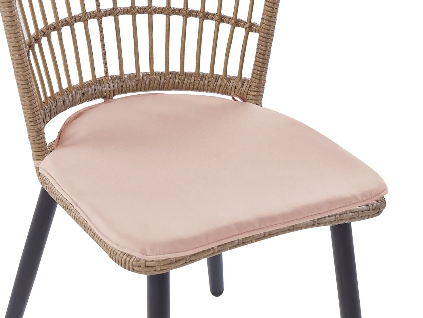 Set da pranzo da giardino 6 posti ALIANO con cuscini Rattan sintetico (PE) Rosa pastello