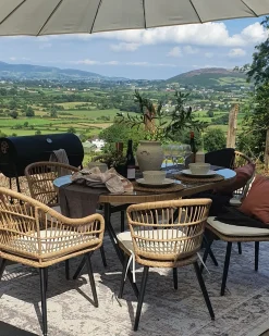 Set da pranzo da giardino 6 posti ALIANO con cuscini Rattan sintetico (PE) Rosa pastello