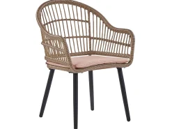 Set da pranzo da giardino 6 posti ALIANO con cuscini Rattan sintetico (PE) Rosa pastello