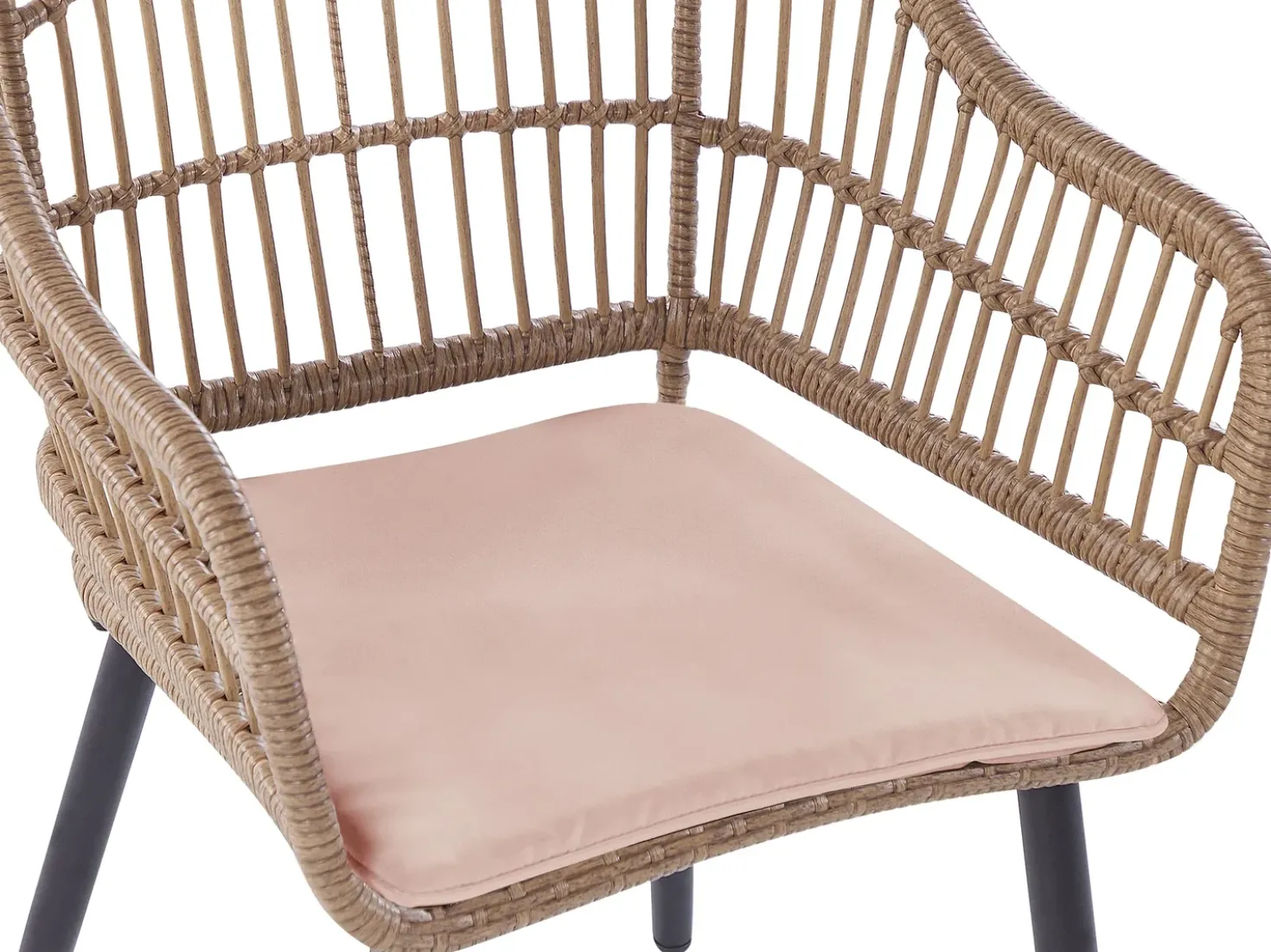 Set da pranzo da giardino 6 posti ALIANO con cuscini Rattan sintetico (PE) Rosa pastello