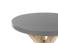 Set da pranzo da giardino 4 posti OLBIA con cuscini Cemento Nero