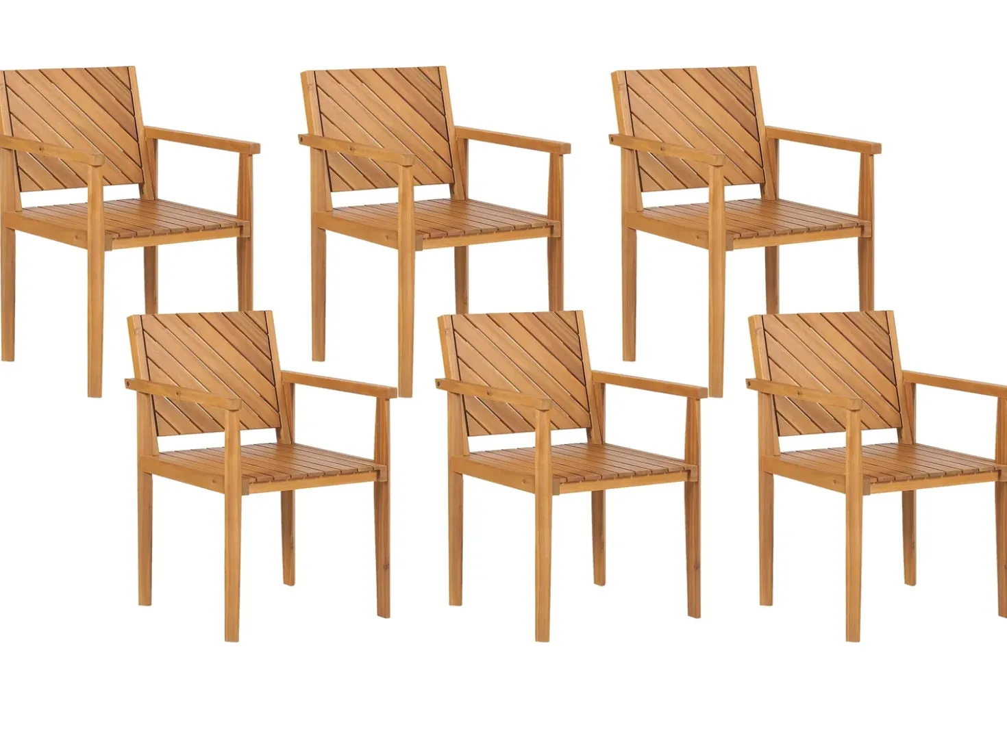 Set da pranzo da giardino 6 posti BARATTI Legno d'acacia Marrone