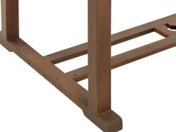 Set da pranzo da giardino 6 posti AMANTEA con Ombrellone Legno d'acacia Grigio