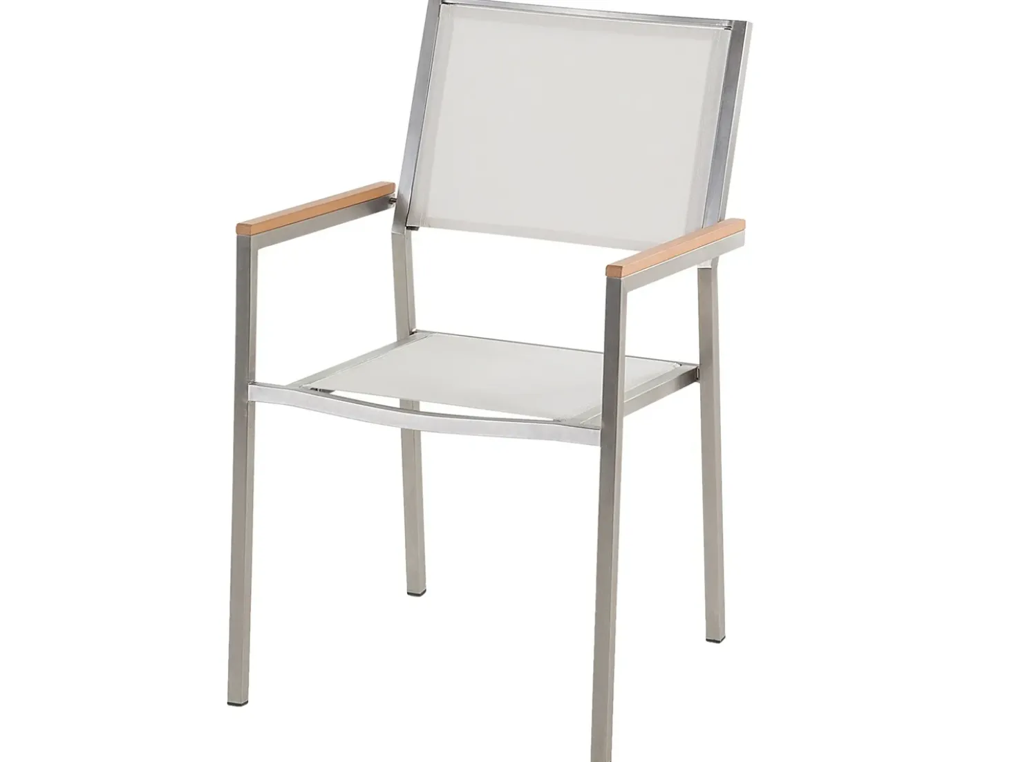 Set da pranzo da giardino 6 posti GROSSETO Vetro temperato Nero/Bianco