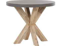 Set da pranzo da giardino 4 posti OLBIA con cuscini Cemento Beige