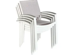 Set da pranzo da giardino 8 posti PERETA Metallo Grigio