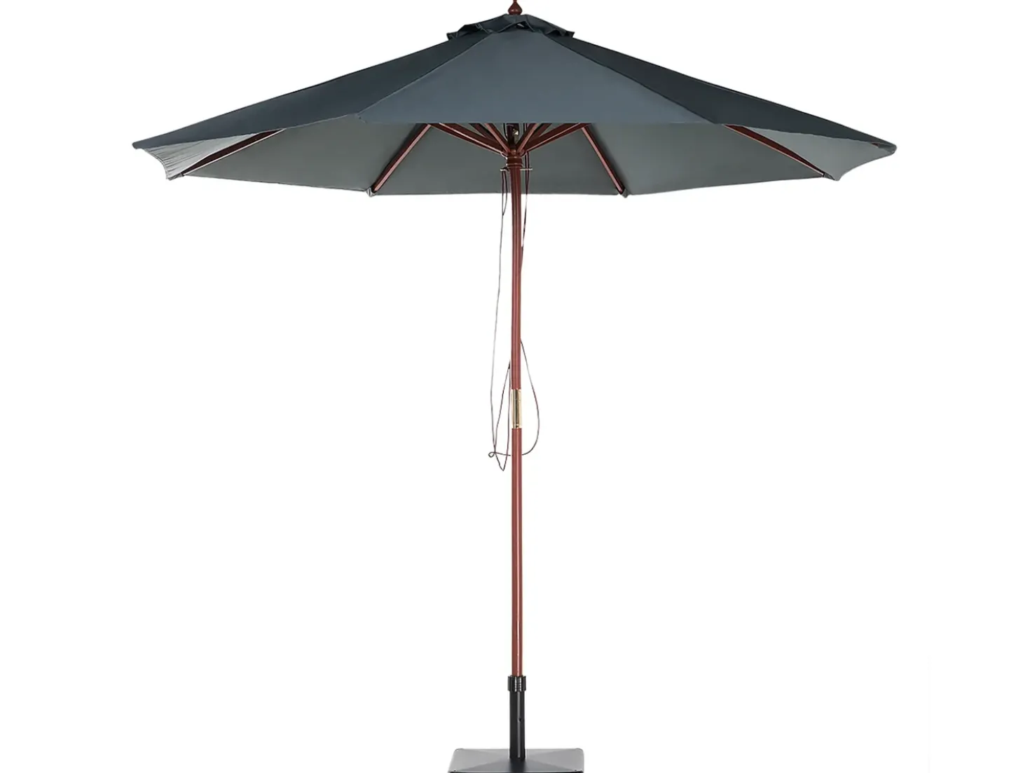 Set da pranzo da giardino 8 posti MAUI con Ombrellone Legno d'acacia Bianco sporco