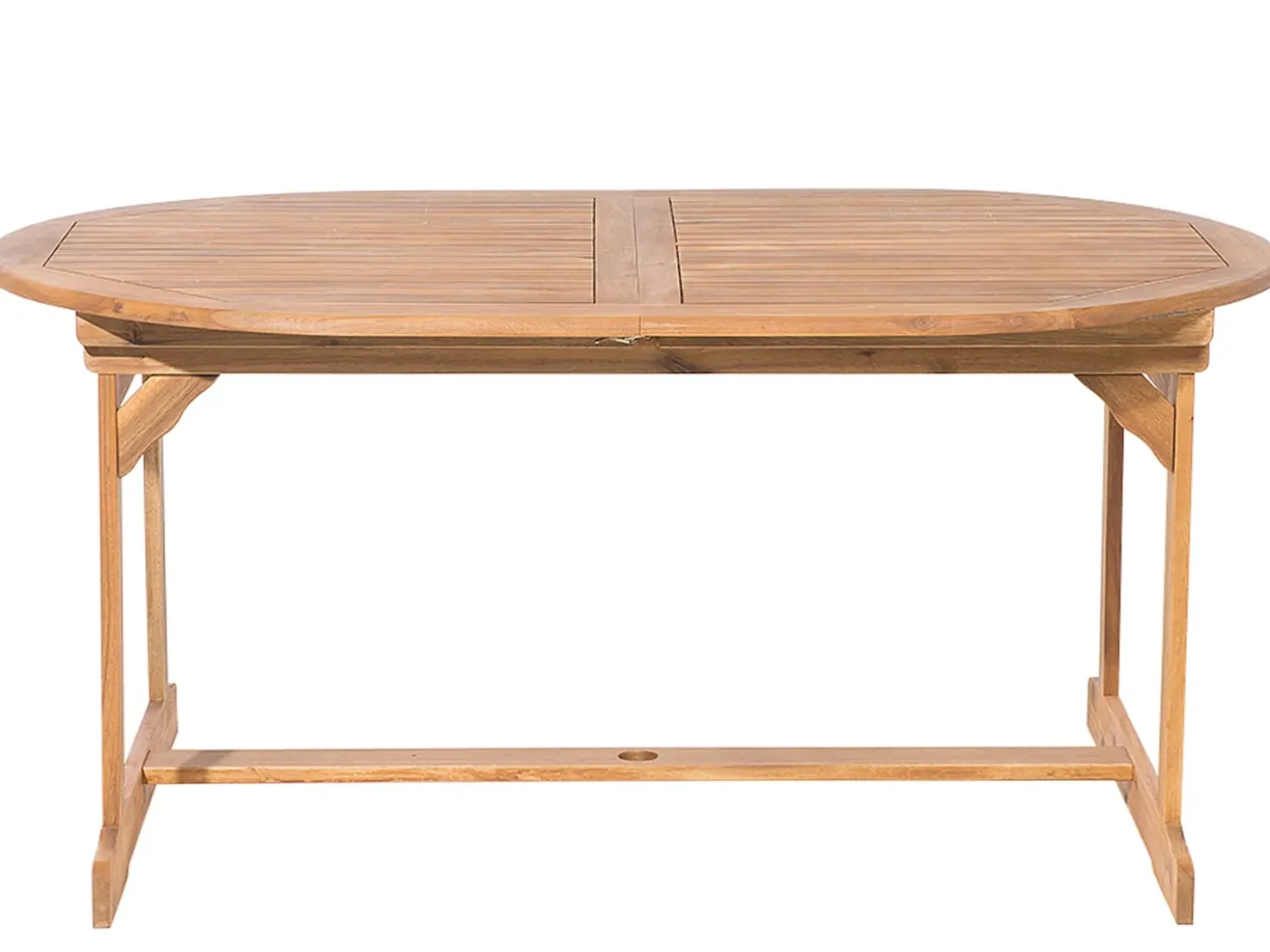 Set da pranzo da giardino 8 posti MAUI con Ombrellone Legno d'acacia Bianco sporco