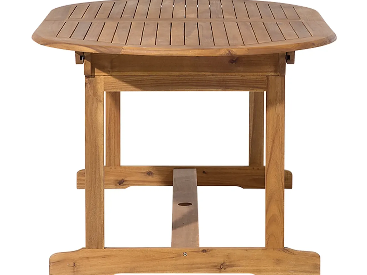 Set da pranzo da giardino 8 posti MAUI con Ombrellone Legno d'acacia Bianco sporco