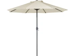 Set da pranzo da giardino 4 posti SALENTO con Ombrellone (16 opzioni) Metallo Marrone scuro