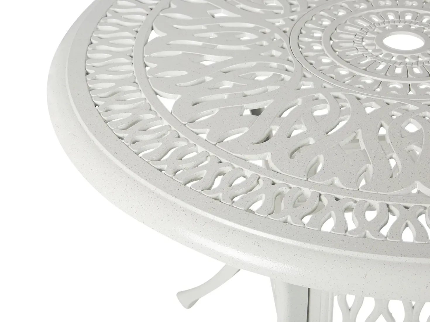 Set da pranzo da giardino 4 posti ANCONA con cuscini Metallo Bianco sporco