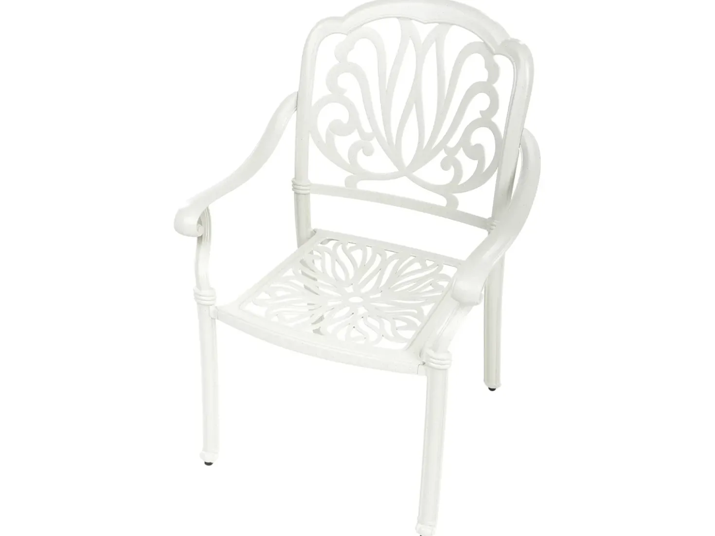 Set da pranzo da giardino 4 posti ANCONA con cuscini Metallo Bianco sporco