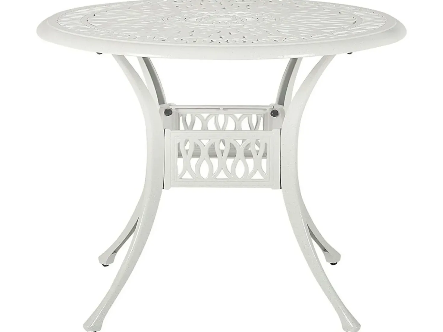 Set da pranzo da giardino 4 posti ANCONA con cuscini Metallo Bianco sporco