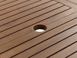 Set da pranzo da giardino 6 posti AMANTEA Legno d'acacia Marrone scuro