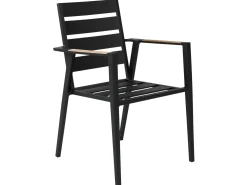 Set da pranzo da giardino 8 posti VALCANETTO/TAVIANO con cuscini Metallo Nero