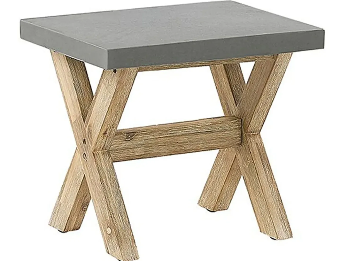 Set da pranzo da giardino con sgabelli 6 posti OLBIA Cemento Grigio