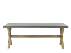 Set da pranzo da giardino con sgabelli 6 posti OLBIA Cemento Grigio