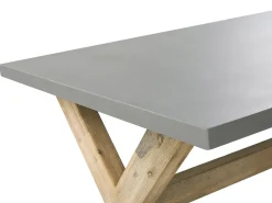 Set da pranzo da giardino con sgabelli 6 posti OLBIA Cemento Grigio