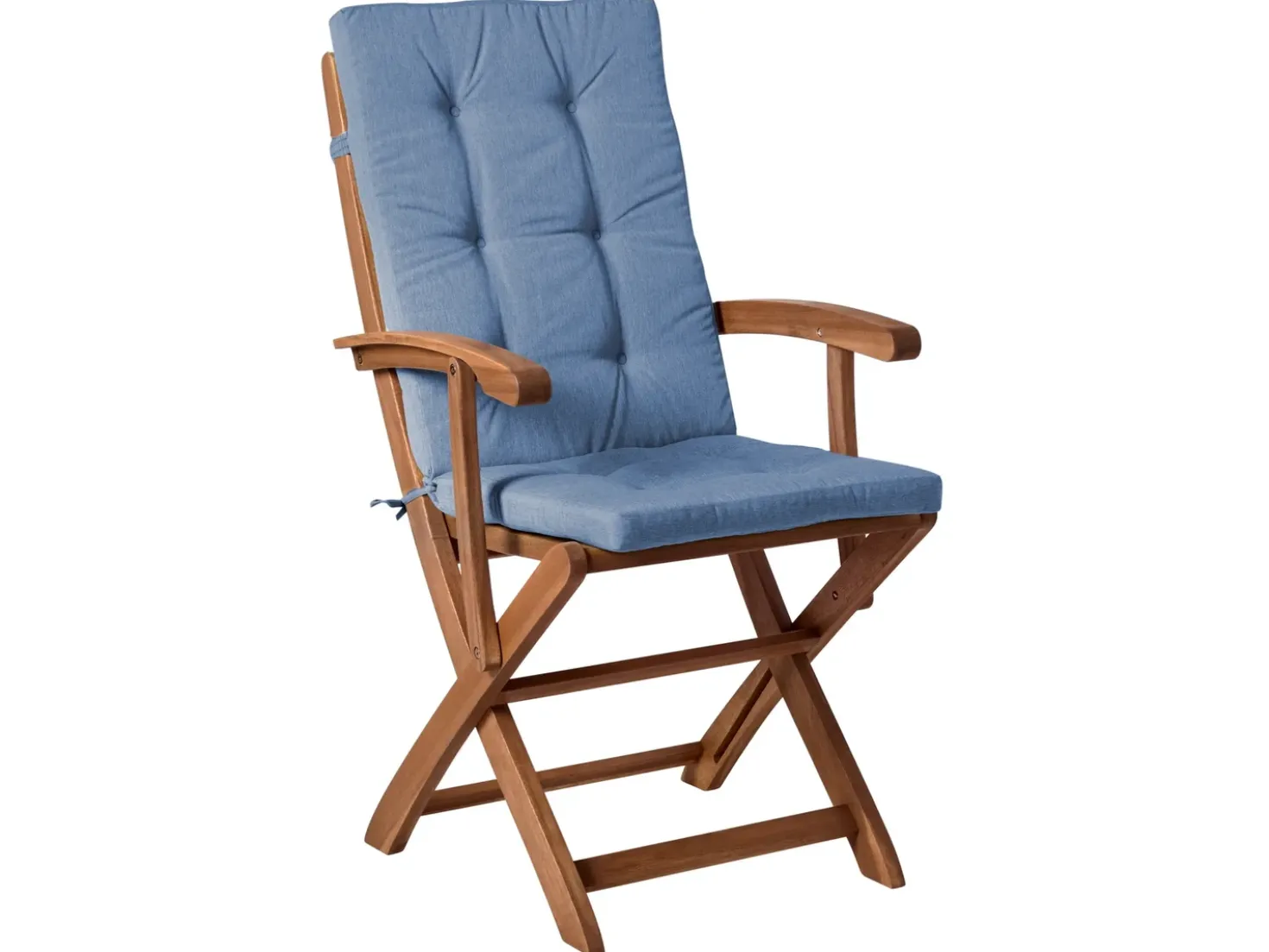 Set da pranzo da giardino 8 posti MAUI PREMIUM Legno d'acacia Blu