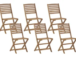 Set da pranzo da giardino 6 posti TOLVE con Ombrellone (12 opzioni) Legno d'acacia Marrone
