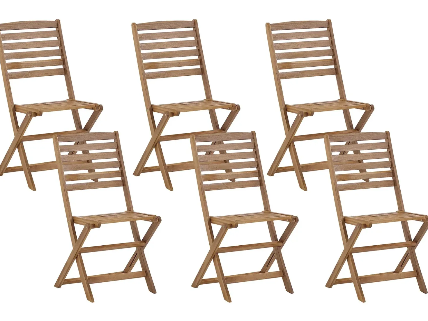 Set da pranzo da giardino 6 posti TOLVE con Ombrellone (12 opzioni) Legno d'acacia Marrone