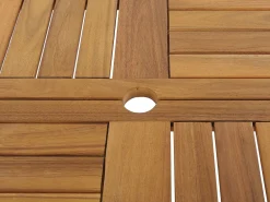 Set da pranzo da giardino 6 posti TOLVE con Ombrellone (12 opzioni) Legno d'acacia Marrone