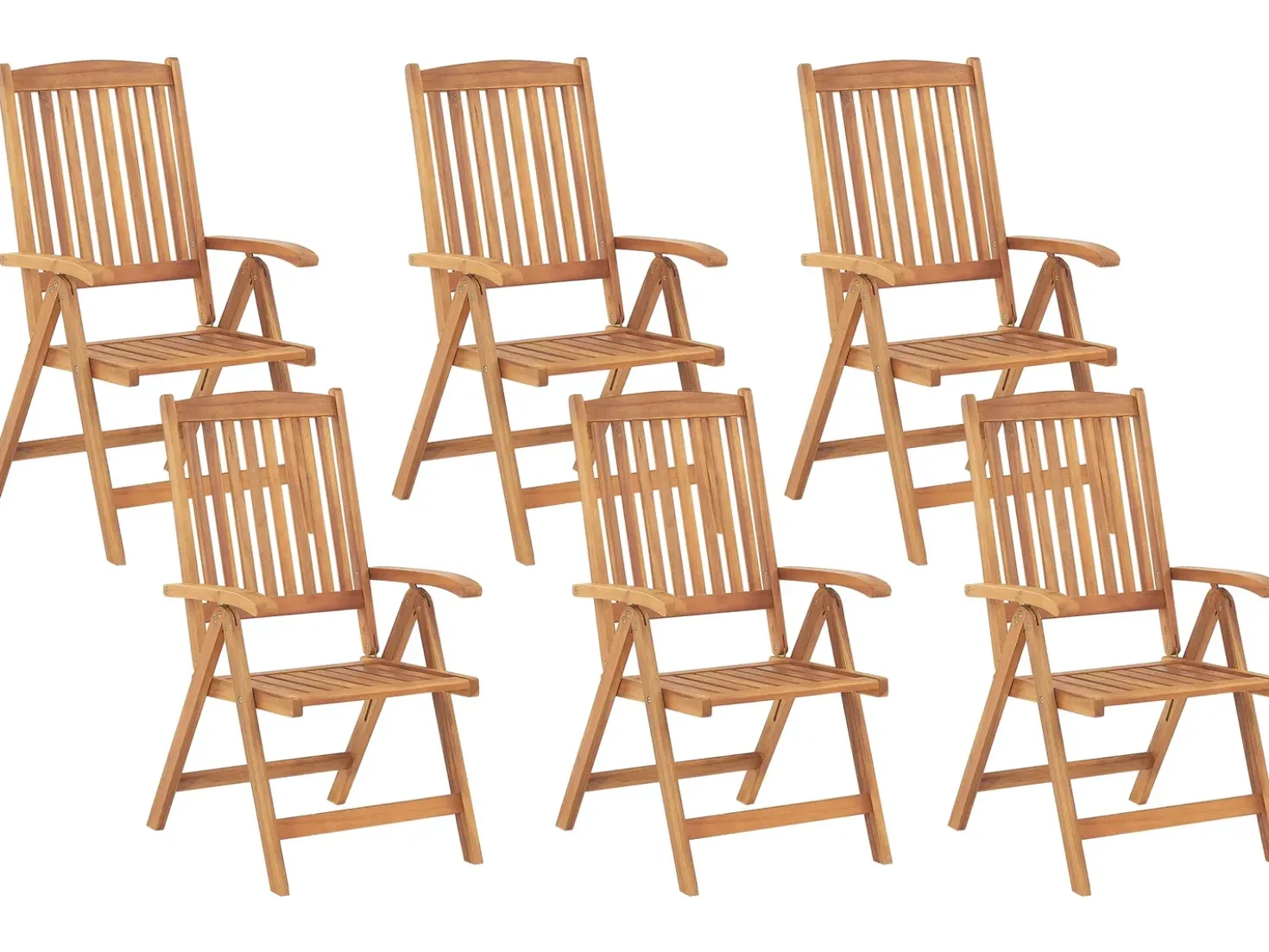Set da pranzo da giardino 6 posti JAVA con Ombrellone (12 opzioni) Legno d'acacia Marrone chiaro