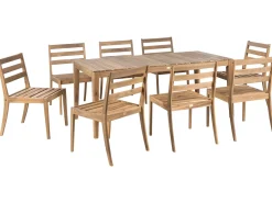 Set da pranzo da giardino 8 posti CHIOGGIA Legno di acacia certificato Marrone chiaro