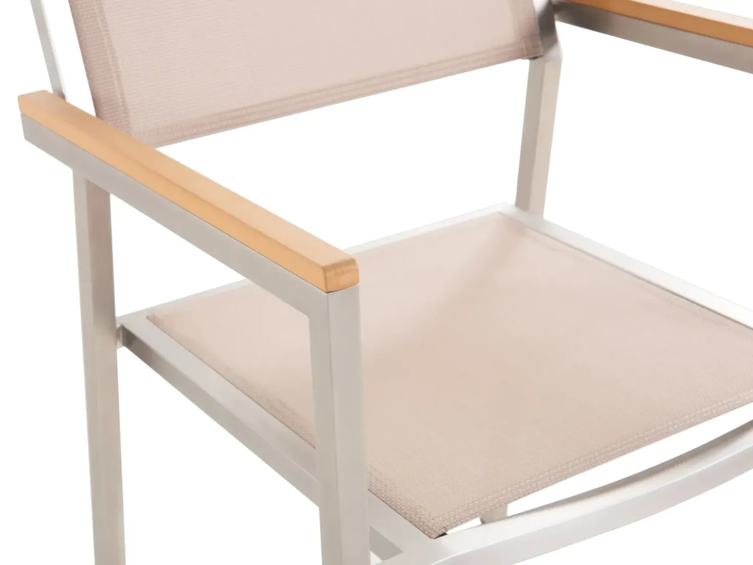 Set da pranzo da giardino 8 posti GROSSETO Piastra tripla Granito Lucido Grigio/Beige